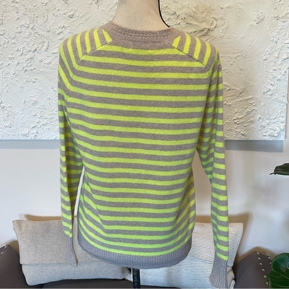 27 miles Women's 100% Cashmere Striped Pullover Crewneck Sweater Size XS. - Picture 7 of 7
